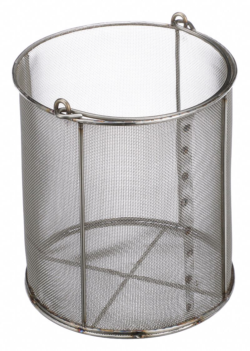 MARLIN STEEL WIRE PRODUCTS Parts Washing Basket, Round, Basket Height 6