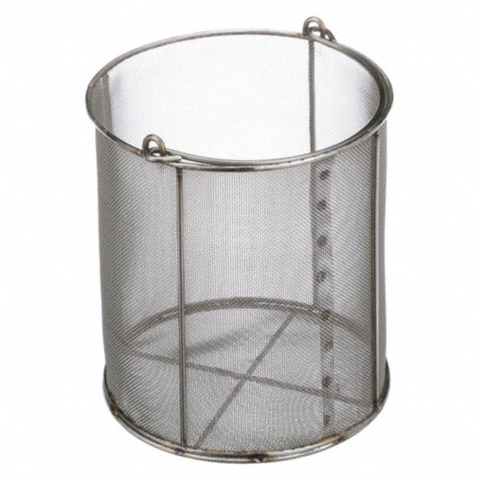 MARLIN STEEL WIRE PRODUCTS, Rectangular, Stainless Steel, Parts Washer  Basket - 429H06