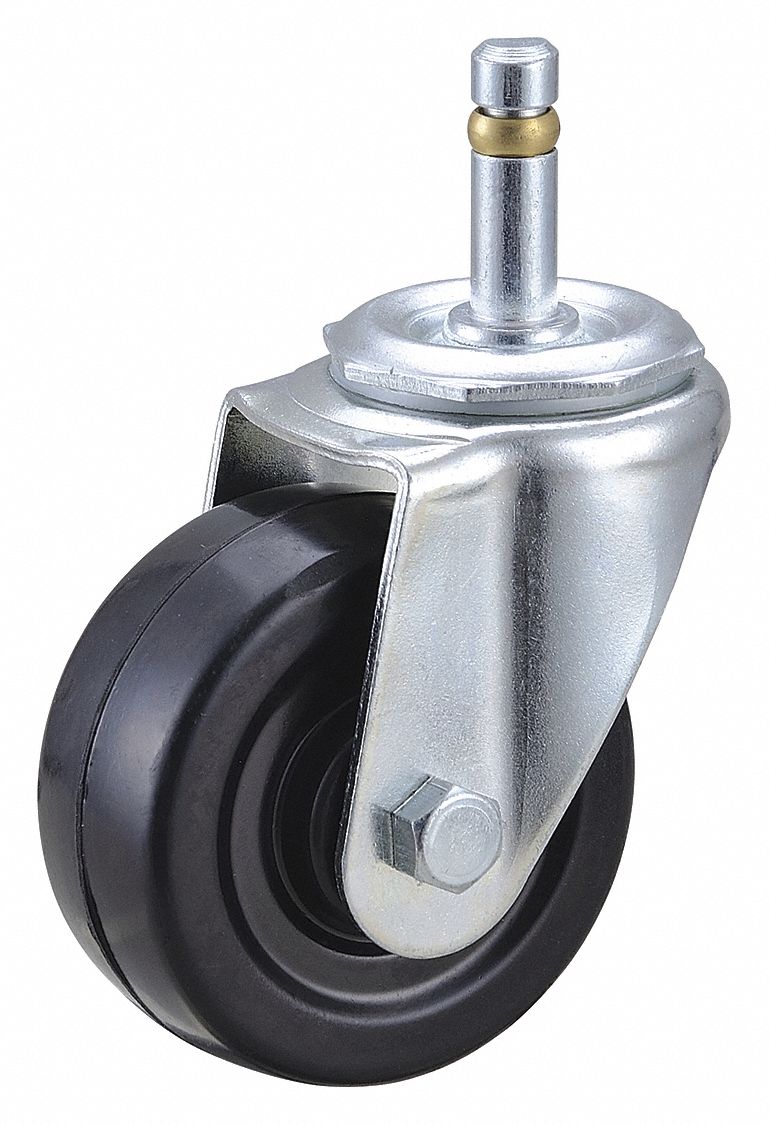 GRAINGER APPROVED FrictionRing Stem Caster 3 in Wheel Dia., 165 lb, 3