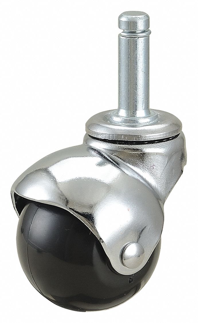 GRAINGER APPROVED FrictionRing Stem Caster 2 in Wheel Dia., 75 lb, 2 9/16 in Mounting Ht