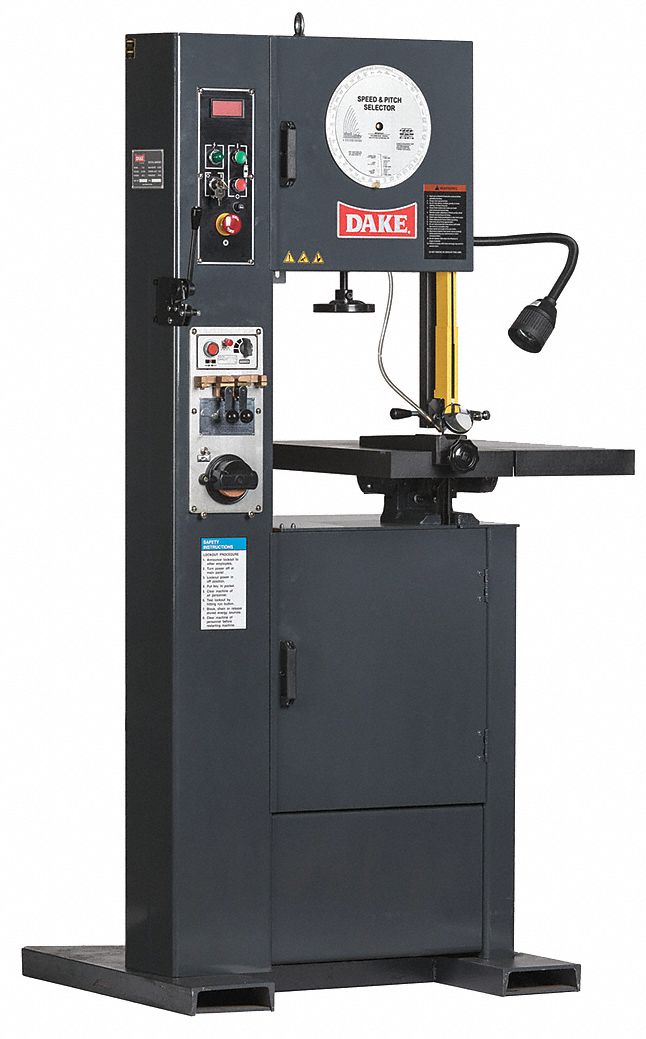 DAKE CORPORATION, 15 1/2 in Throat Dp Vertical, 82 to 3,950, Band Saw