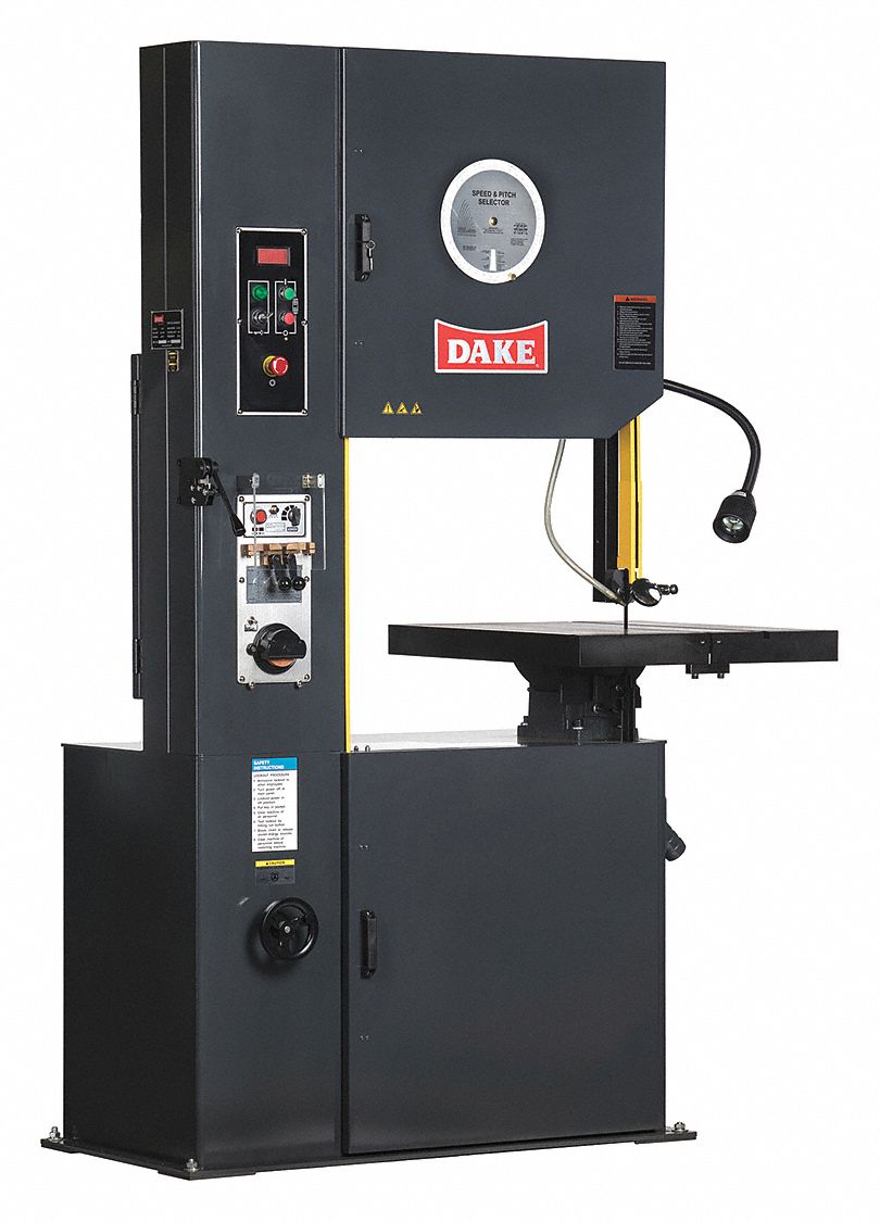 Band Saw: 26 in Throat Dp - Vertical, 50 to 5, 000 SFPM, 0°, 20.0 A, 3 Phase