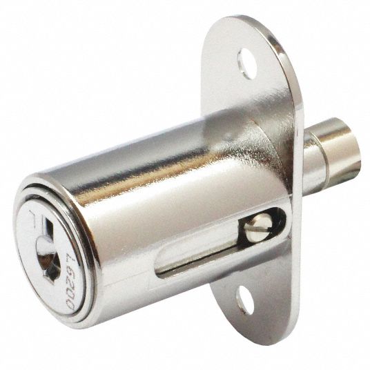 DELTA LOCK, Round Bolt Plunger, Sliding Door Lock - 429H74