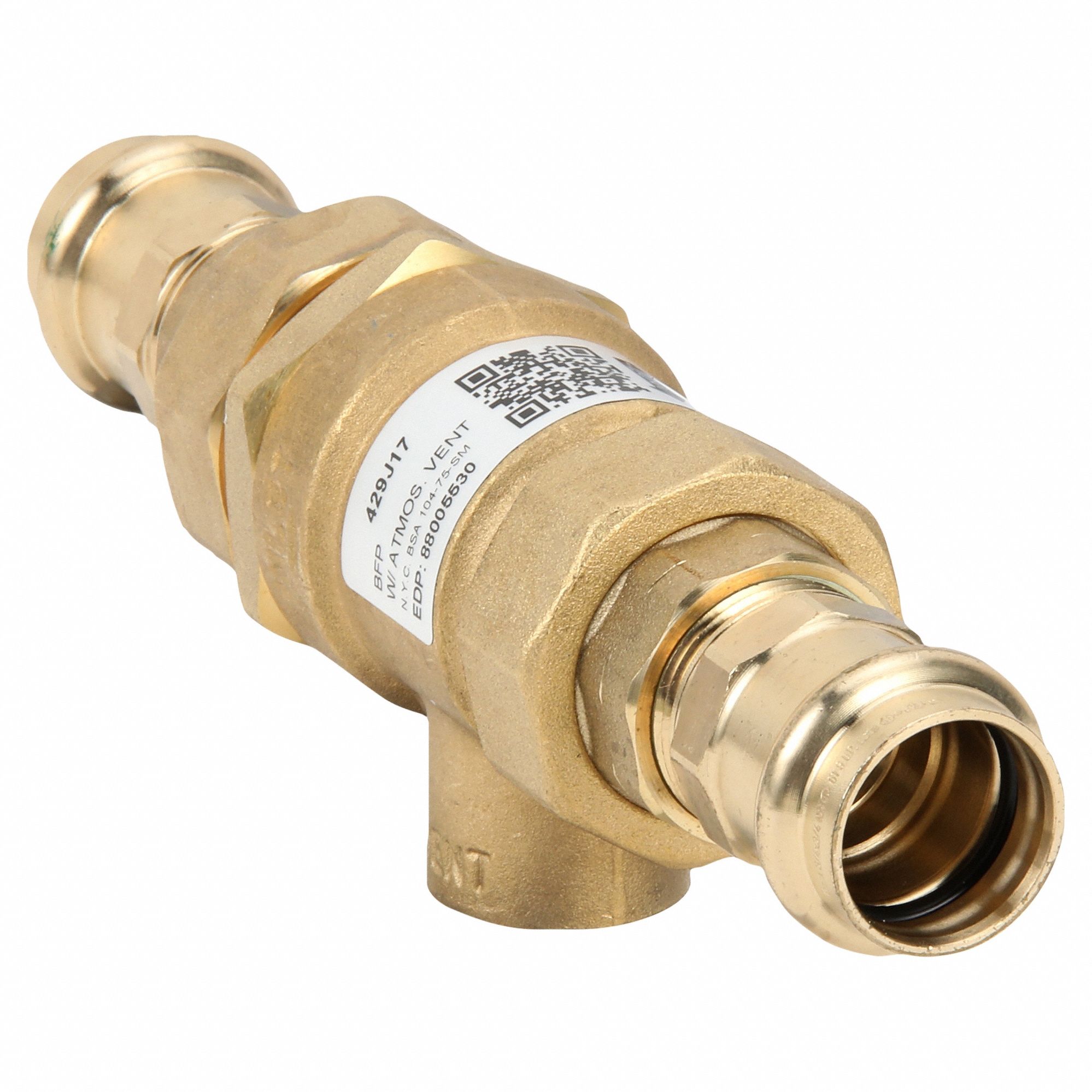 Dual Check Valve: 9D, 3/4 in Pipe Size, Press x Press, 18.7 gpm Flow Rate, 4.5 in Overall Lg
