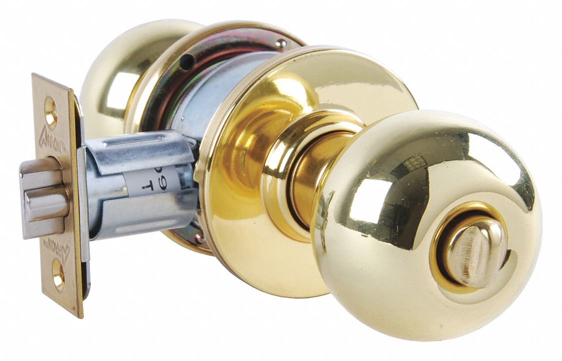 Door Lockset: Privacy Knob Locksets, Brass