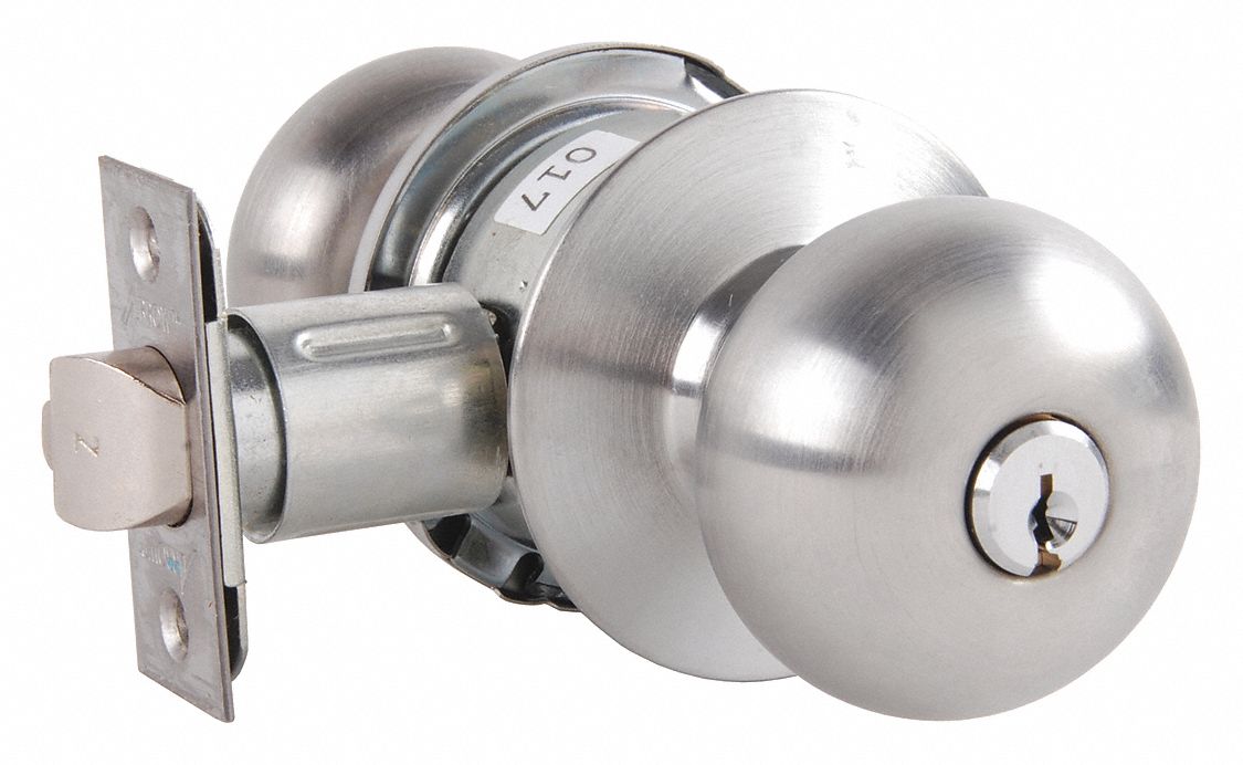 Door Lockset: Office Knob Locksets, Chrome