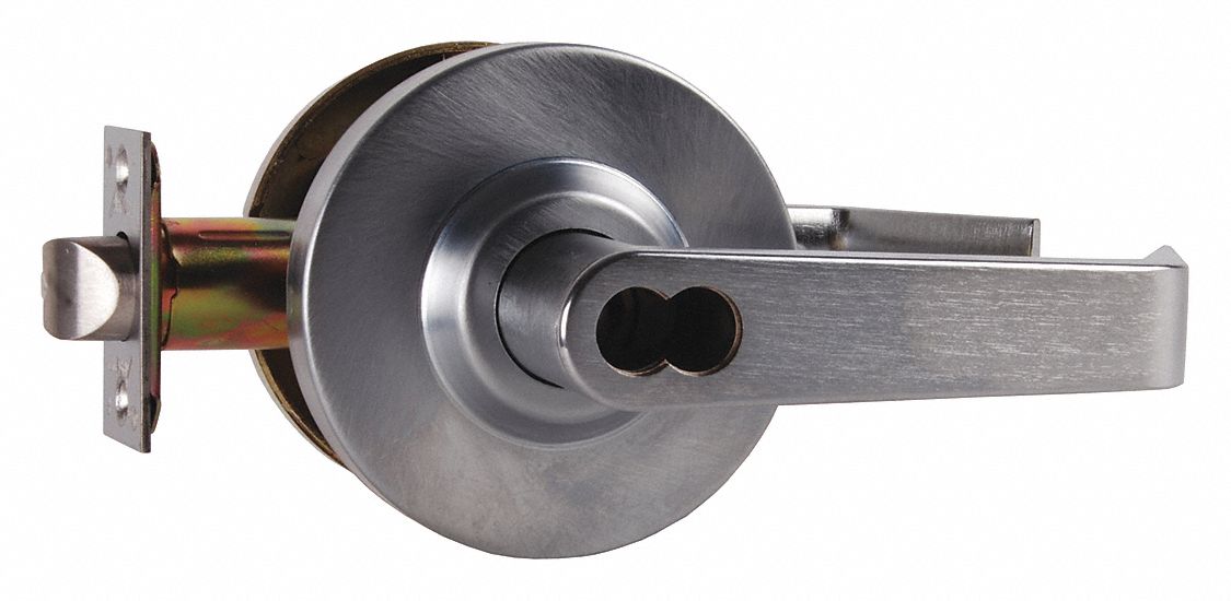 ARROW Door Lever Lockset, Mechanical, Heavy Duty, Different, Satin