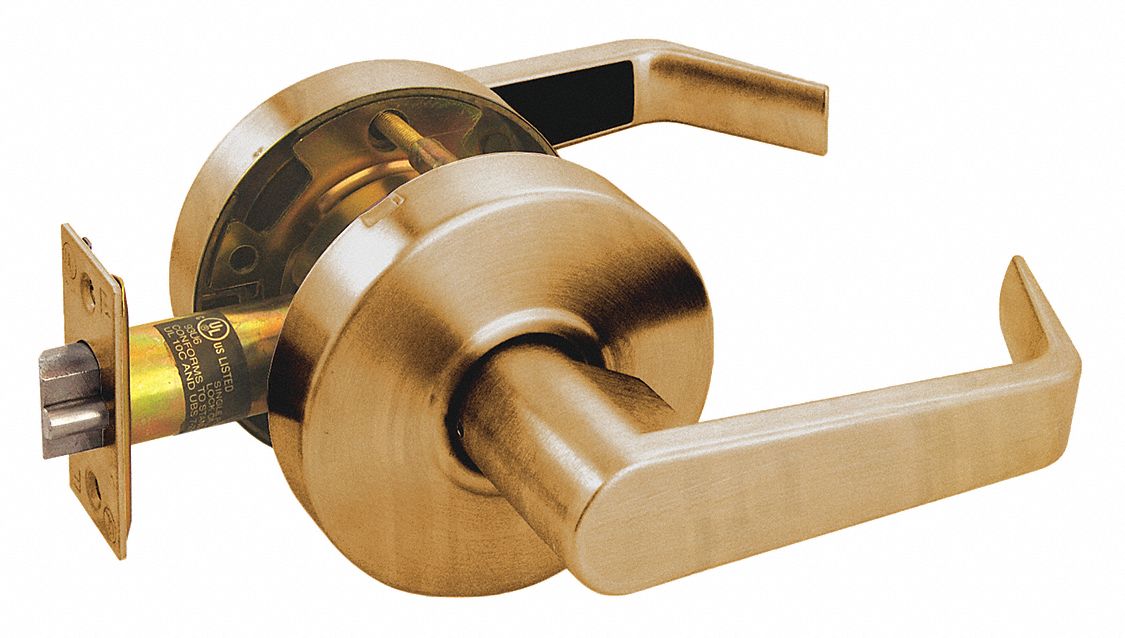 ARROW Door Lever Lockset 2, Flat with Return, Satin Bronze, Not Keyed