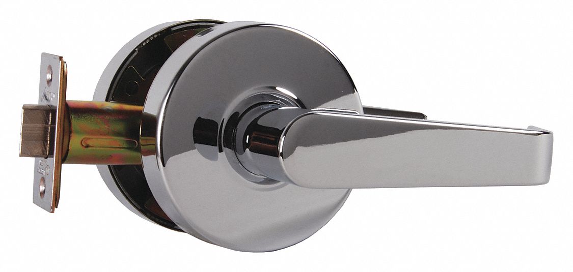 ARROW Door Lever Lockset, Mechanical, Heavy Duty, Not Keyed, Satin