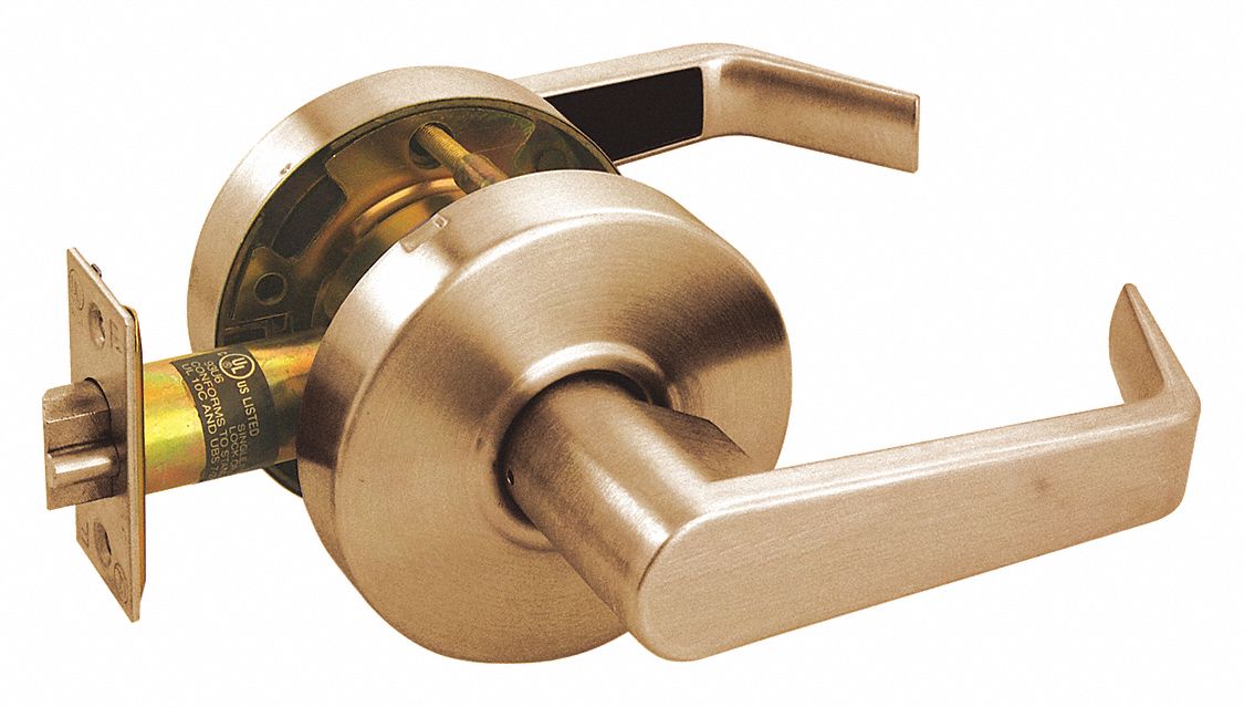 Door Lockset: Passage Lever Locksets, Brass, ADA Compliant