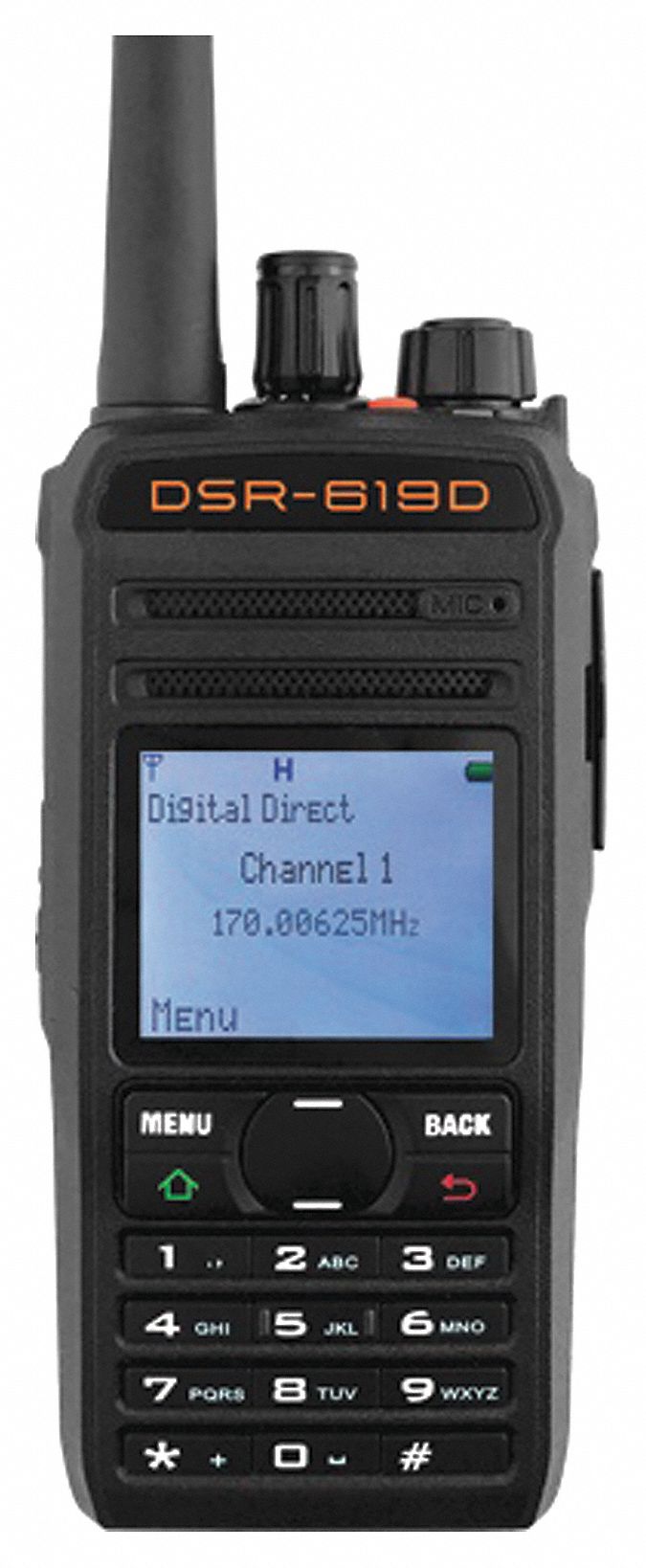 DSR PROSERIES Handheld Two Way Radio, 256, UHF, Analog/Digital, LCD