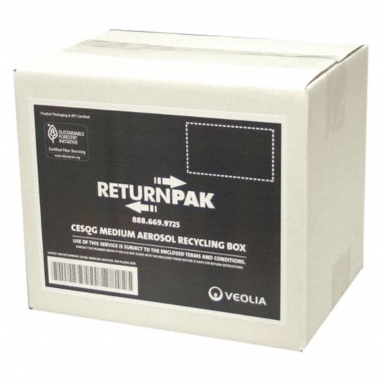 RETURNPAK, 12 Can Capacity, Aerosol Can Recycling System - 429T81 ...