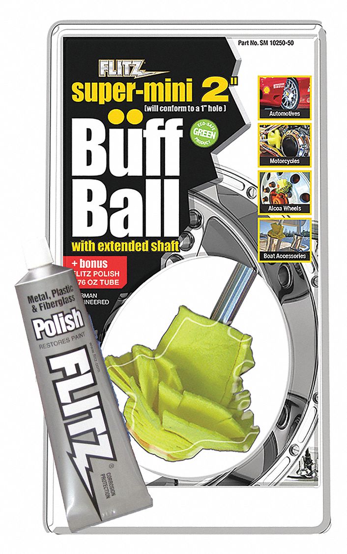 Buffing Ball: Polishing, 2 in, Microfiber