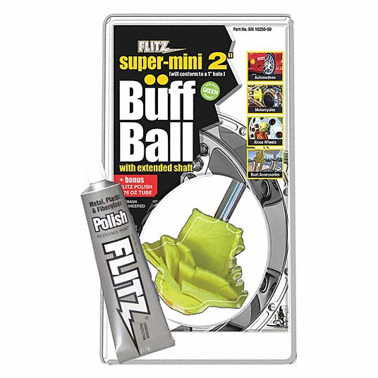 Buffing Ball: Polishing, 2 in, Microfiber
