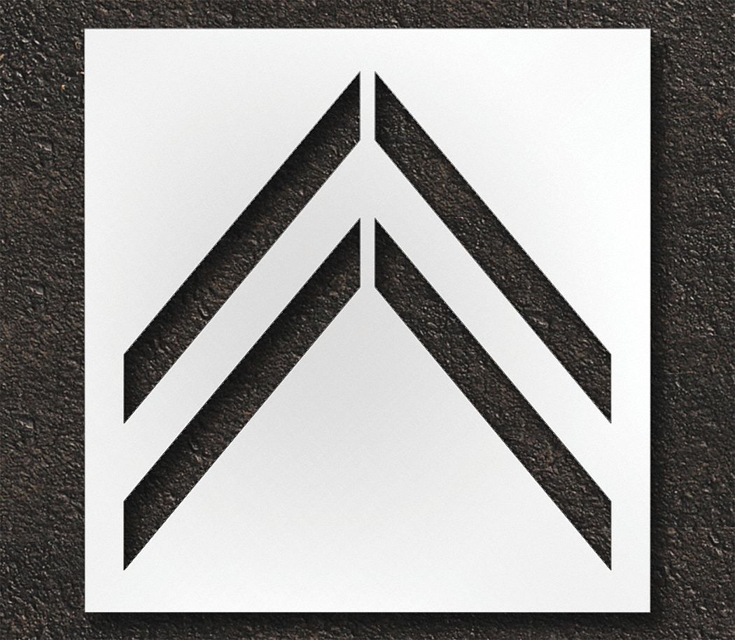 Chevron, Parking Lot, Pavement Stencil 429X23STL1085120 Grainger
