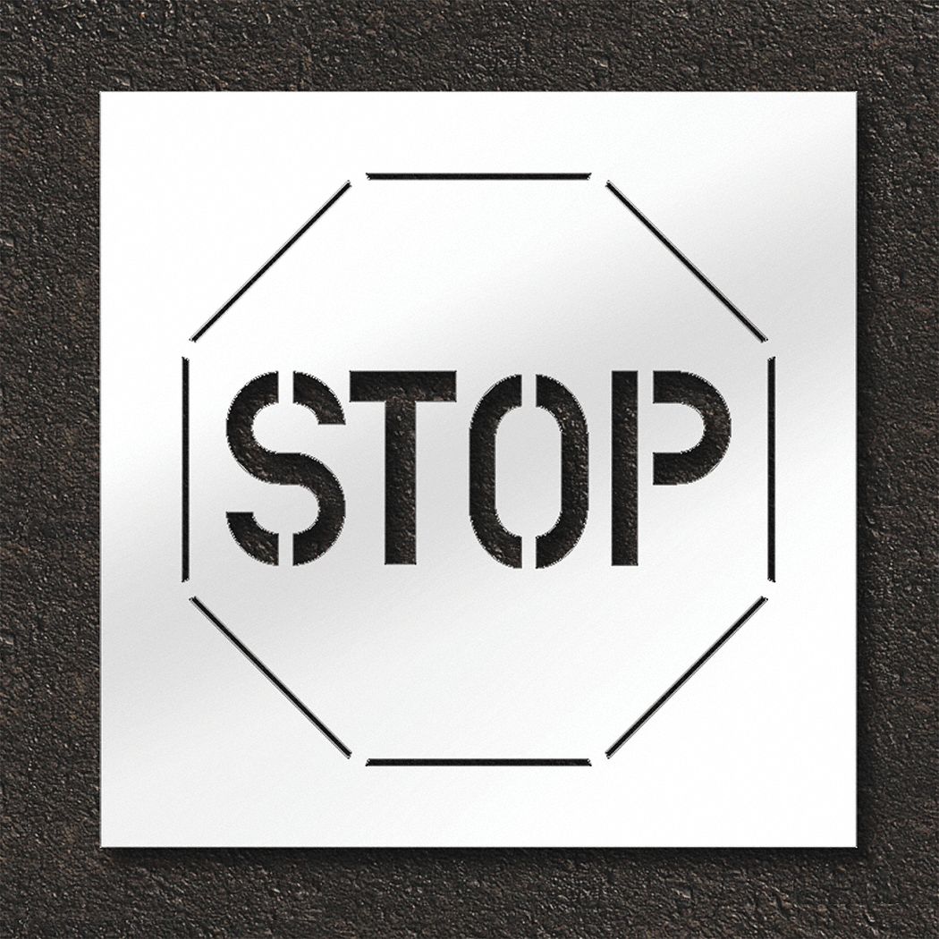 Individual Stencil: Stop,