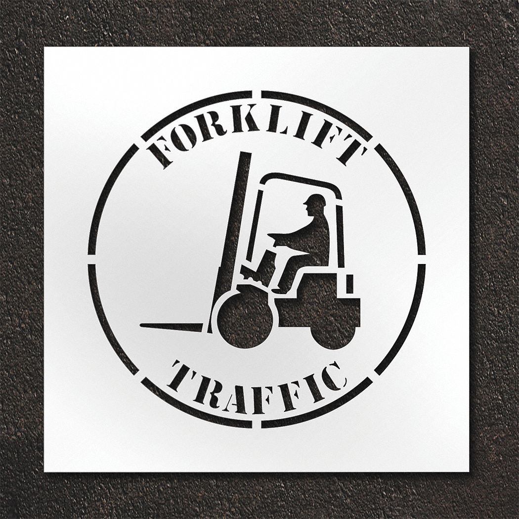 Individual Stencil: Forklift Traffic, 24 in x 24 in Message Size (WxH)