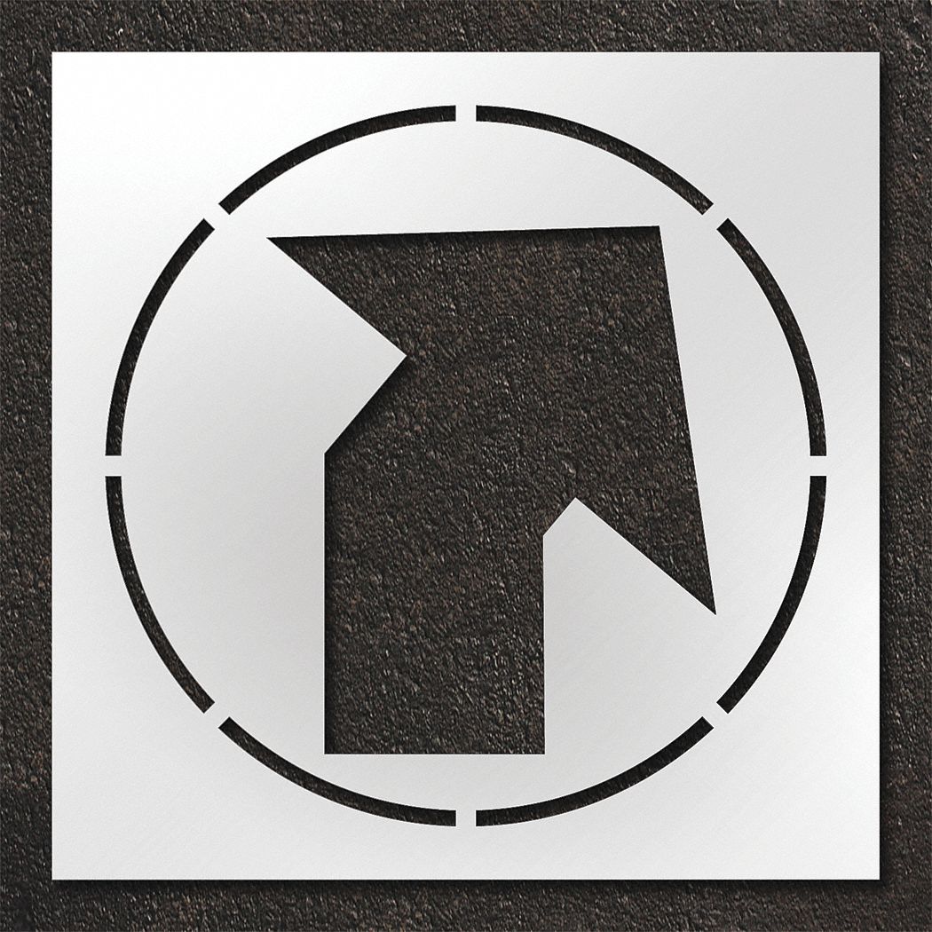 Pavement Stencil Angled Arrow