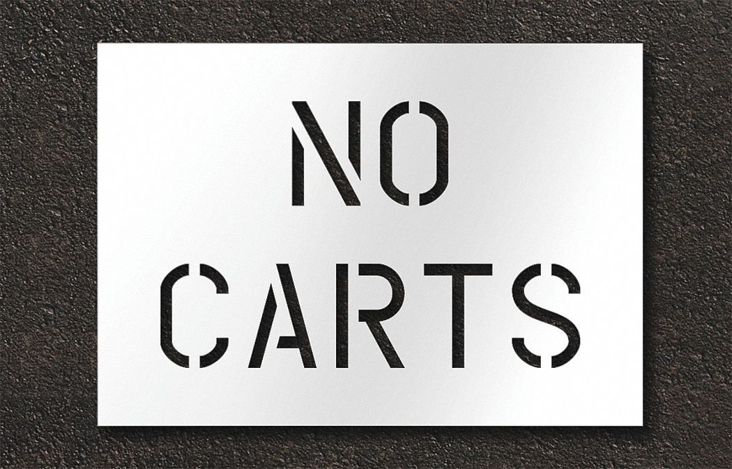Pavement Stencil No Carts