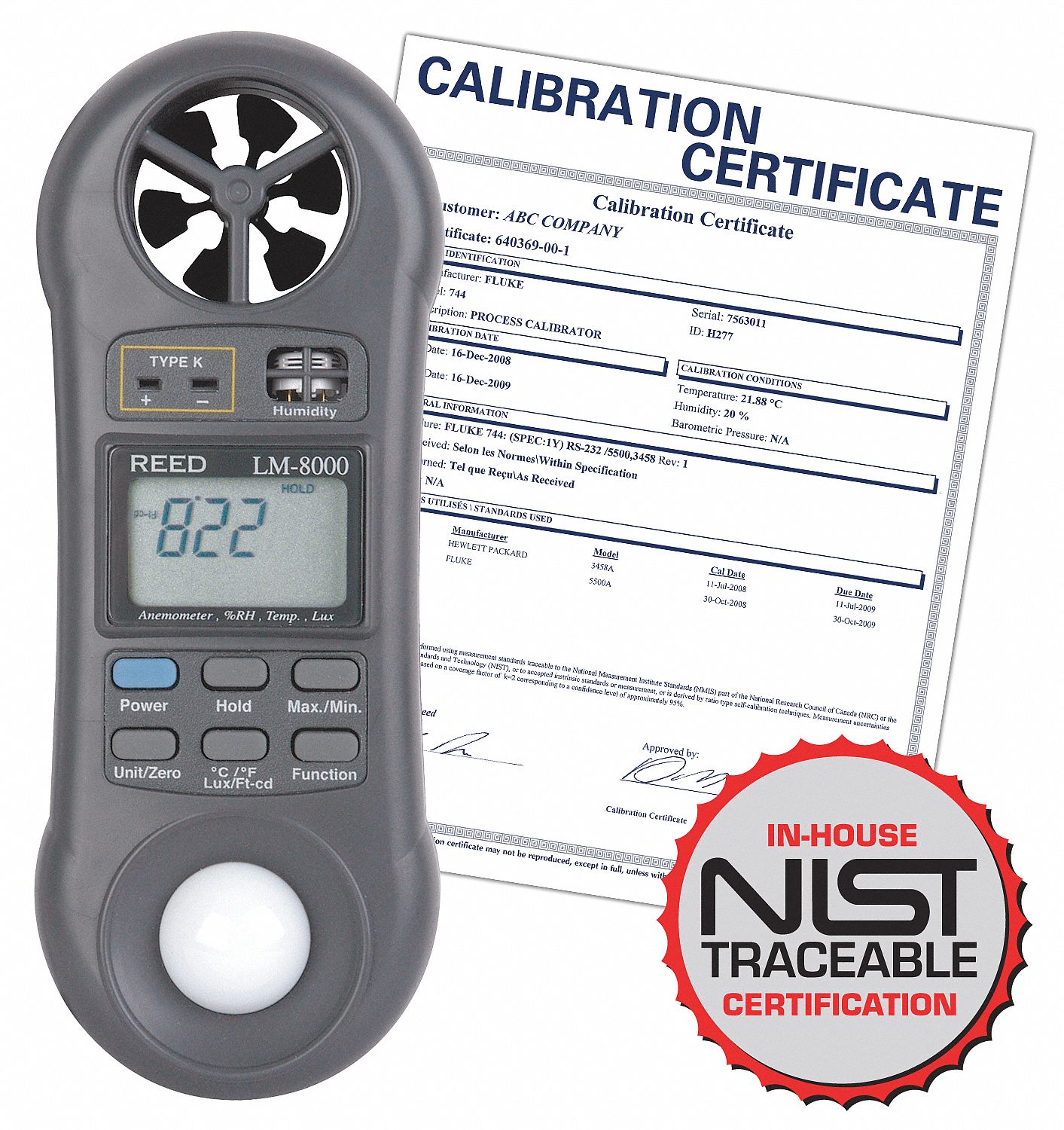 METER ENVIRONMENTAL W/NIST CERT