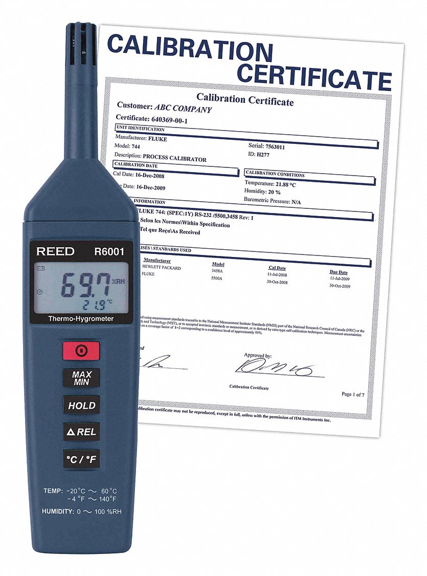 METER THERMO HYGROMETER W/NIST