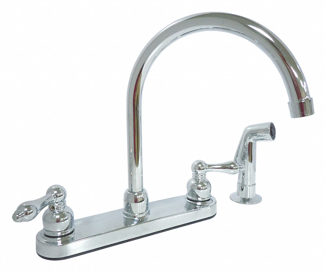 Kitchen Faucet With Spray GooseneckSpout Grainger   42AK54 AS01