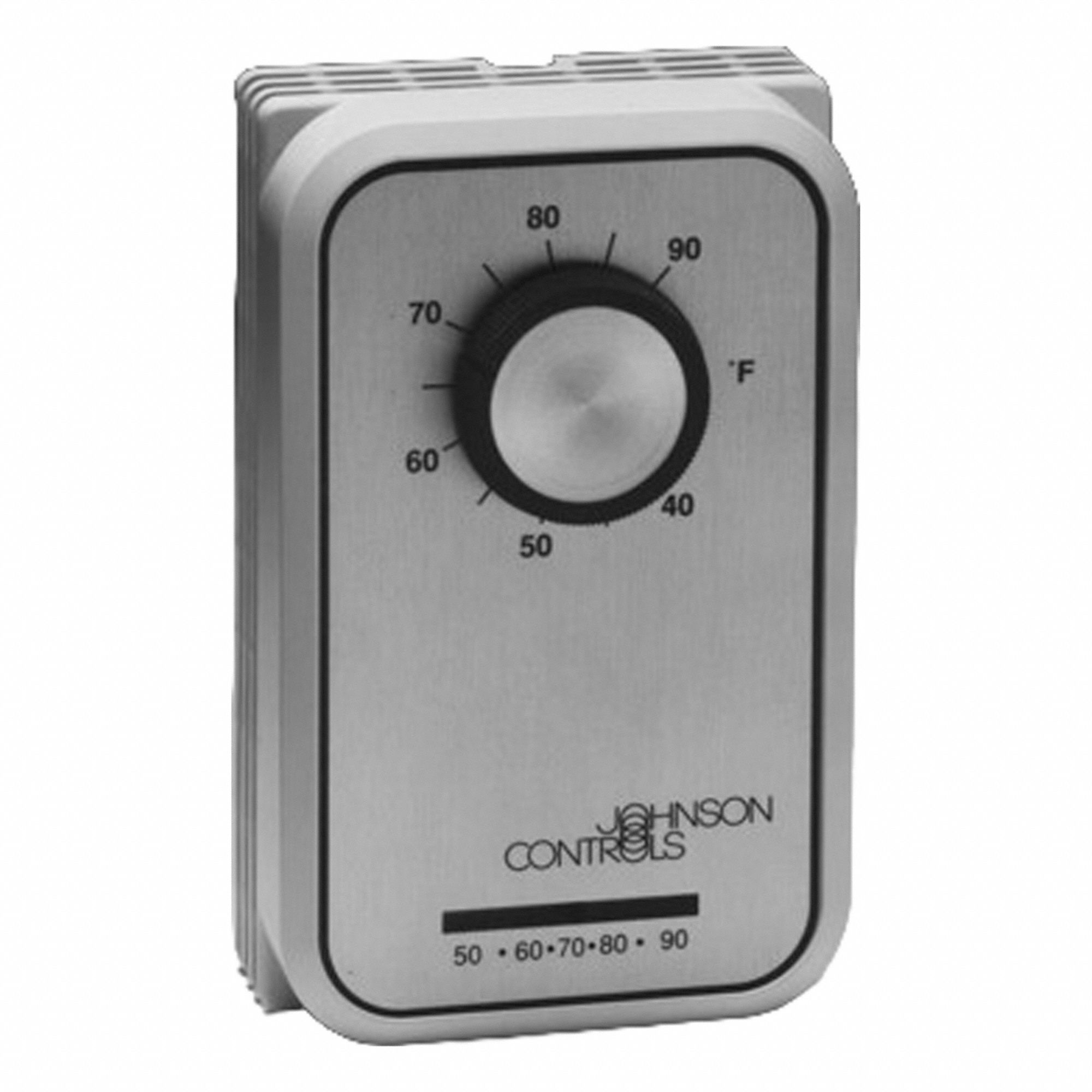 Line Voltage Thermostat, Thermostat: Cool Only, On, 40° to 90°F, Exposed Dial, 1C