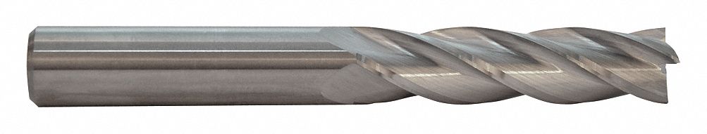 Square End Mill, 1/2" Dia., 2" Cut, Carbide