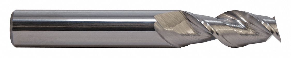 Square End Mill, 1/2" Dia., 1" Cut, Carbide