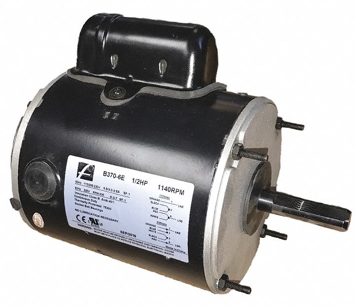 MOTEUR, 1/2 CV, MONOPHASE, ACIER