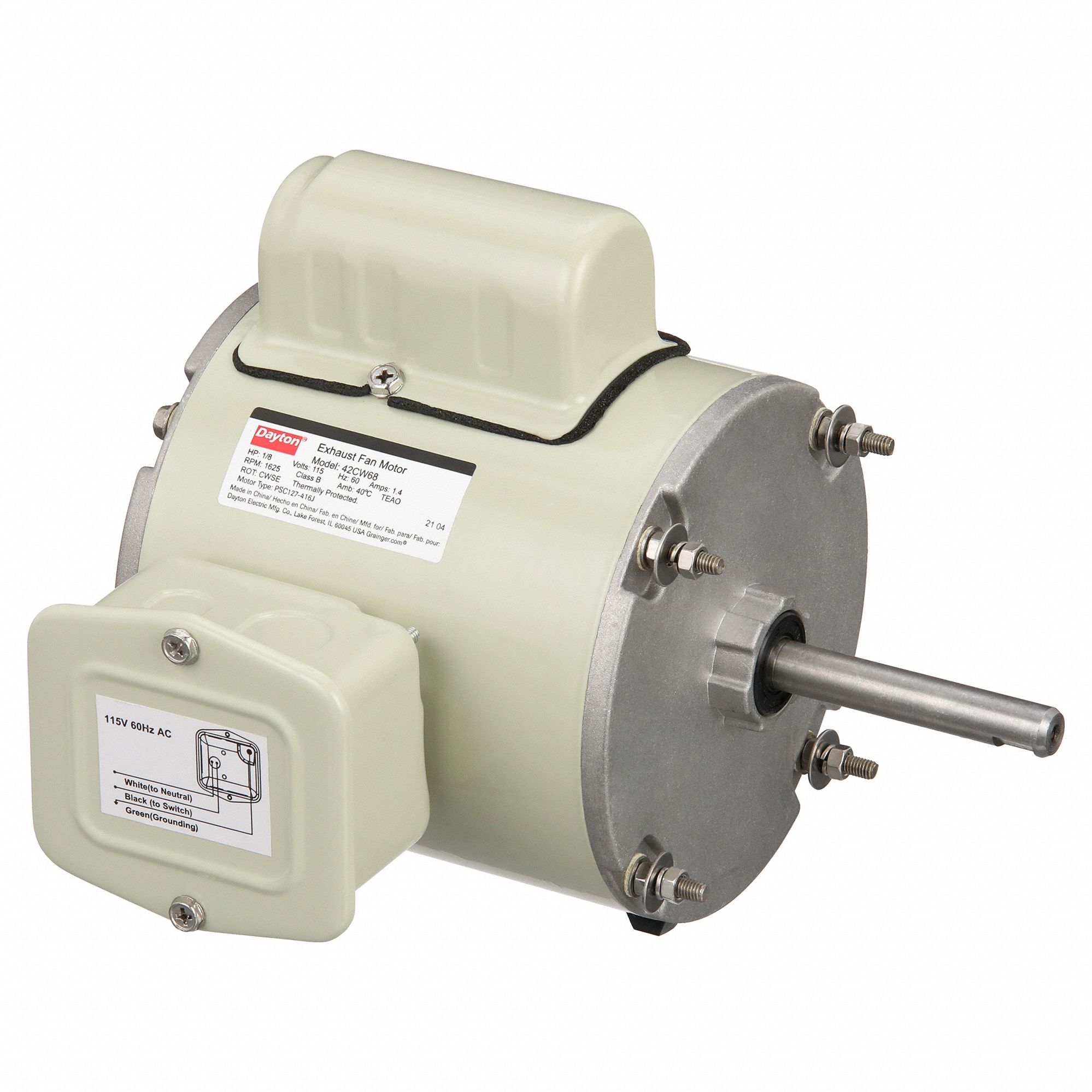 Direct Drive Motor: 1BLH8C, 1BLH8C, Dayton, GGS_47538, 1 Shafts