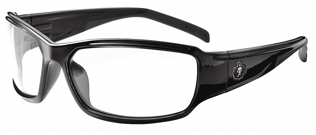 LUNETTES DE SÉCURITÉ, MONTURE INTÉGRALE, NYLON/POLYCARBONATE, ANTIBUÉE, NOIR/TRNSP, CSA, UV, M, UNISEXE