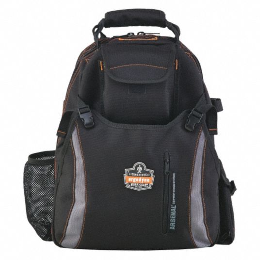 ARSENAL BY ERGODYNE, Tool Backpack Dual Compartment,Gray - 42DD31|5843 ...