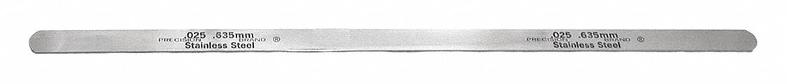 Feeler Gauge: Inch, Long Blade, 12 in Blade Lg, 1/2 in Blade Wd, 0.0015 in, 12 PK