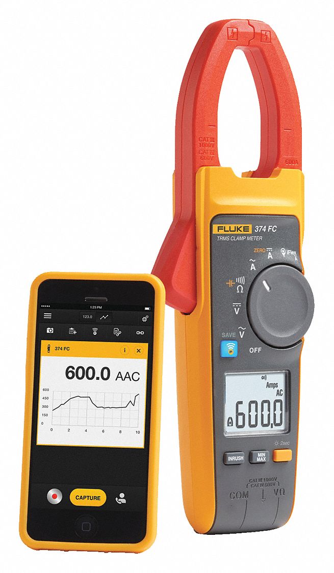 METER CLAMP 600A AC/DC FLUKE CONN