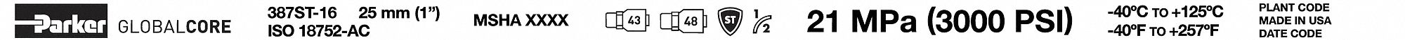 HOSE, -40 &deg;  TO 212 &deg;  F, RUBBER, 3,000 PSI AT 70 F, 2&frac12; IN OUTSIDE DIAMETER, 2&frac12; IN INSIDE DIAMETER