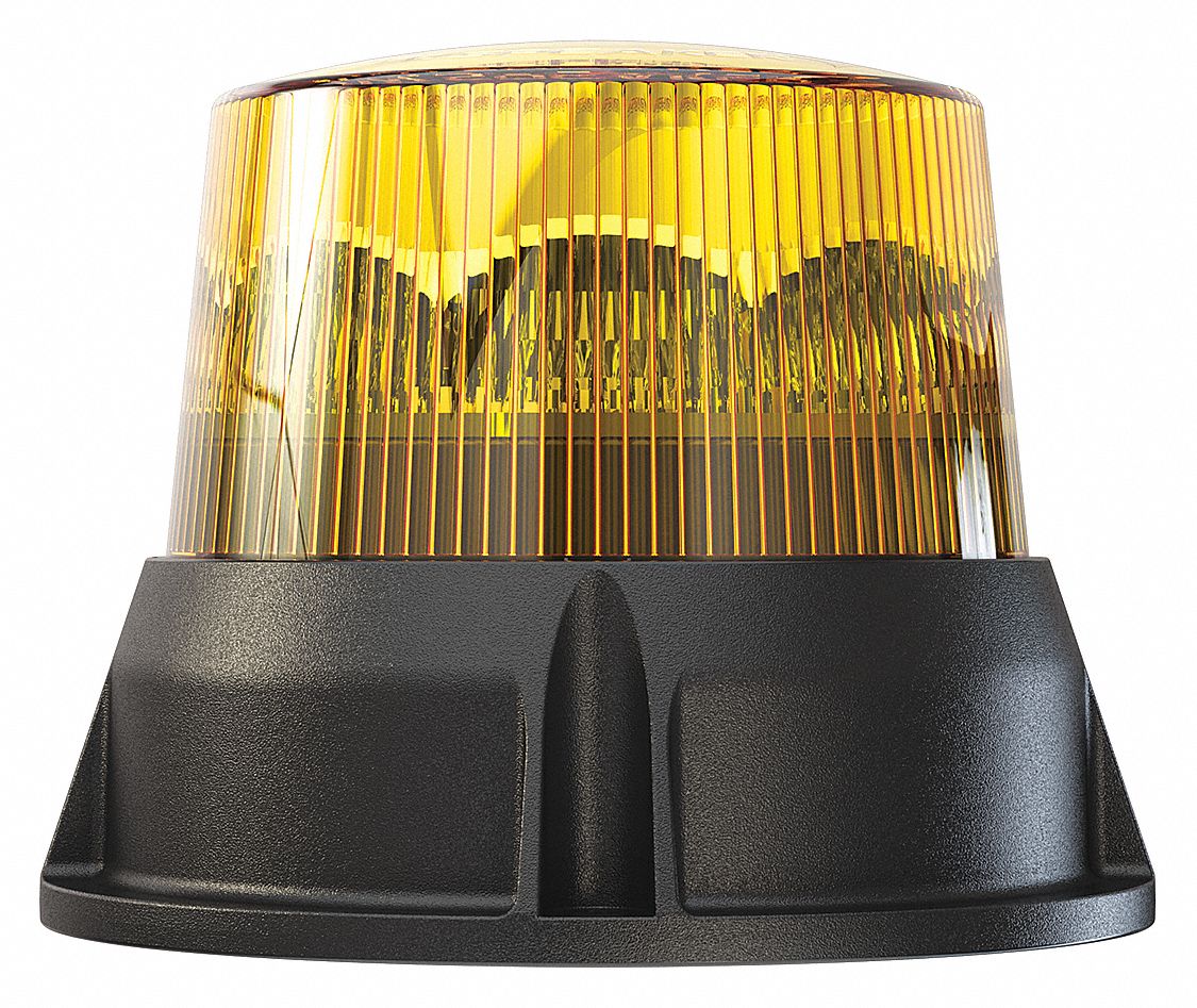 J.W. SPEAKER Strobe Light, Amber, Rotating 45RJ16406 Grainger