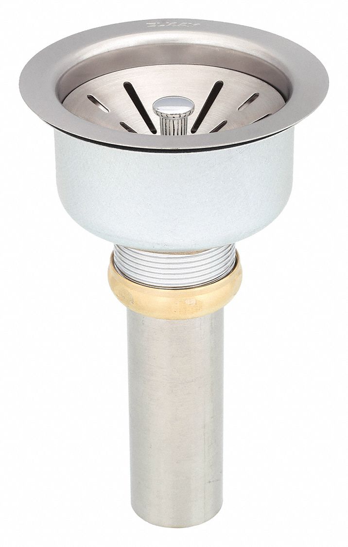 ELKAY, 4 1/2 in Overall Dia, 7 5/16 in Overall Ht, Sink Drain 42EJ80