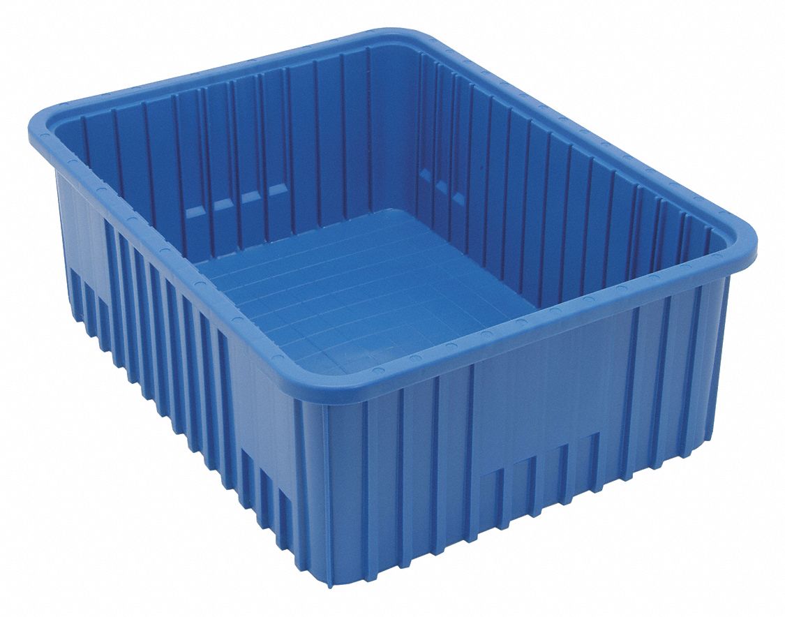 Grid Container, Blue, 22.5 x 17.5 x 8 in.