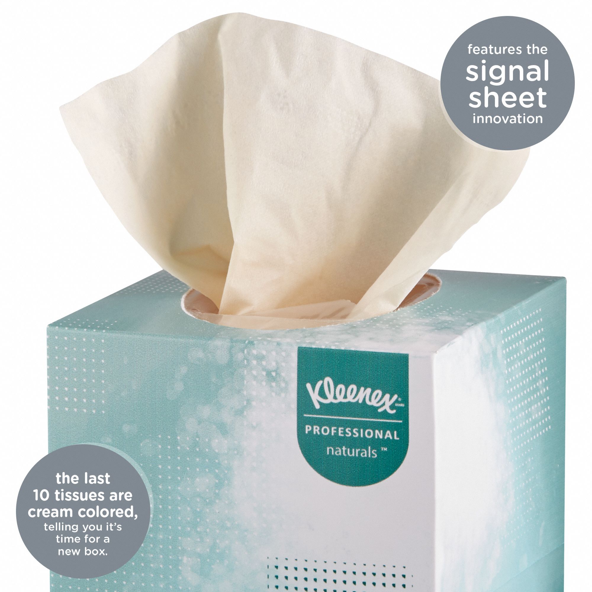 KIMBERLY-CLARK PROFESSIONAL Facial Tissue, Kleenex® Naturals, Cube, 2 ...