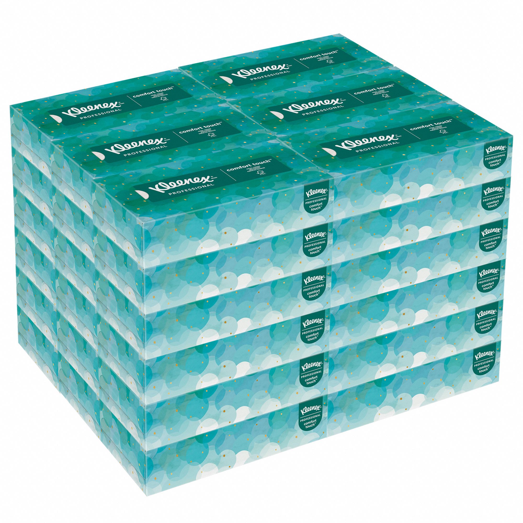 FACIAL TISSUE, FLAT, KLEENEX COMFORT TOUCH, 100 SHEETS, 2 PLY, 36 PK
