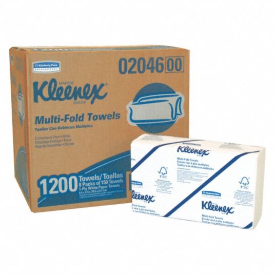 KLEENEX, 8, PK, Paper Towel,Multifold,PK8 42EP2502046 Grainger