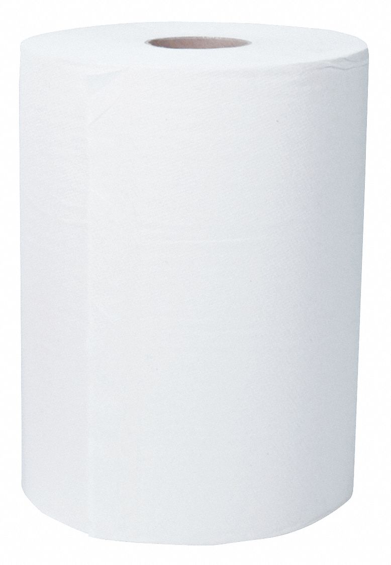 PAPER TOWEL ROLL, WHITE, 8 IN ROLL WIDTH, 580 FT LENGTH, CONTINUOUS, 6 PK