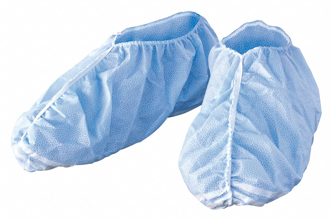 SHOE COVERS, UNIVERSAL, NON-STERILE, BLUE, SLIP-RESISTANT SOLE, 150 PK