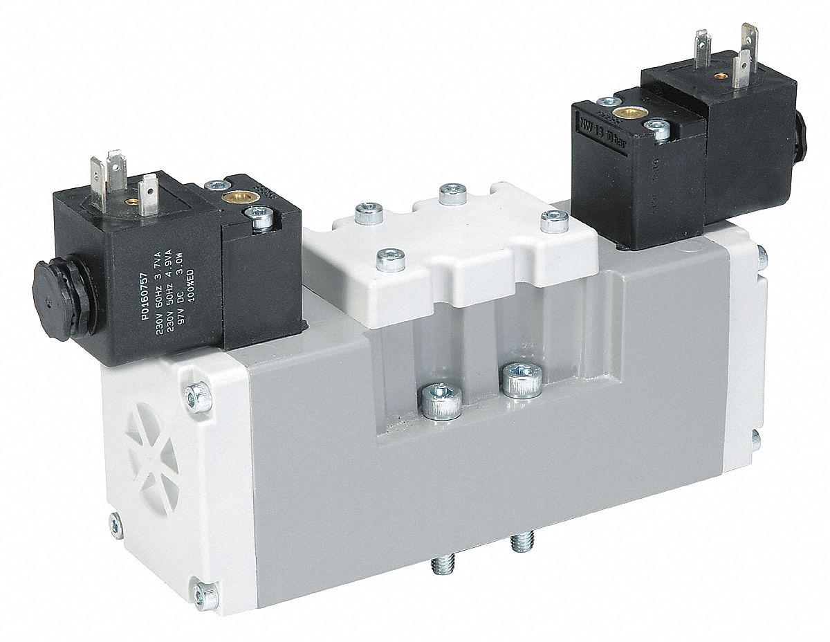 PNEUMATIC VALVE, SOLENOID, CENTRE-PRESSURE, 3.2W, BIDIRECTIONAL SPOOL, NON PLUGIN, 3/4 IN, SIZE 3