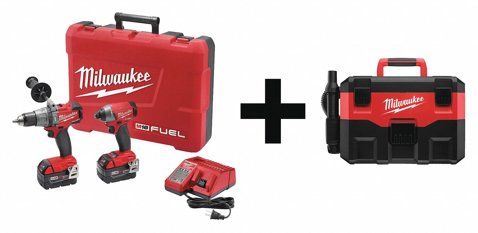 M18 FUEL, Cordless Combination Kit, 18.0 Voltage, Number of Tools 3