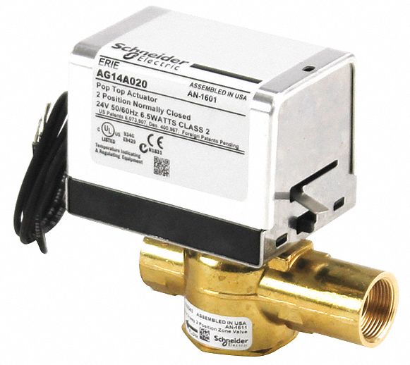 ERIE, VS2343G14A020, Zone Valve, 3/4", 2 Way, 24V, N/C, HiTemp 42FH11