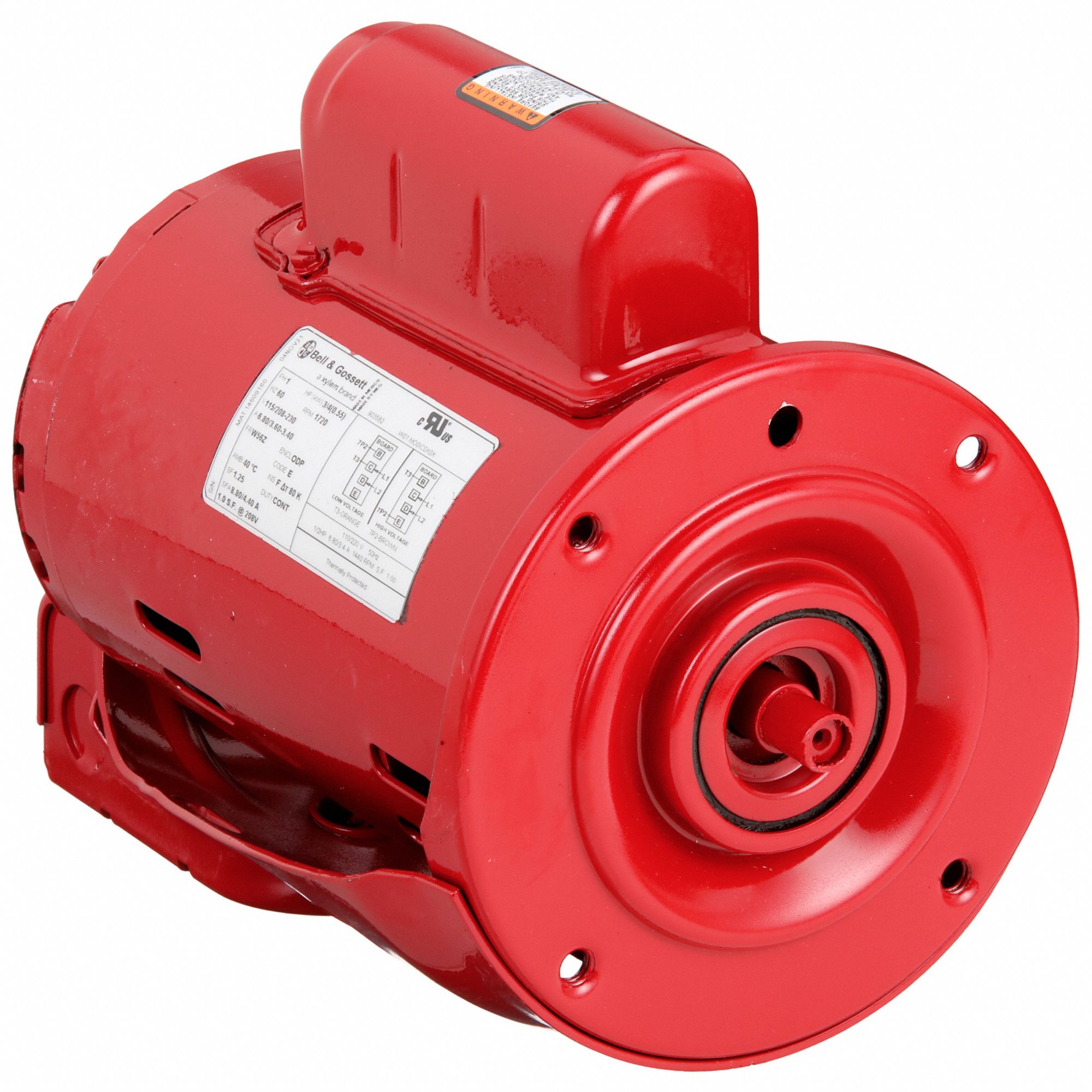 Motor,3/4 HP ,1750 rpm,1 Phase