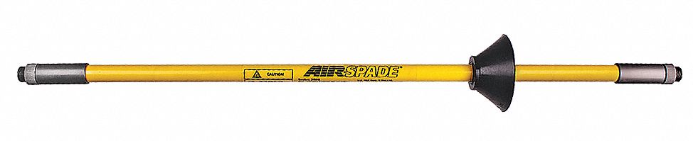 Barrel Assembly with Dirt Shield: AirSpade 2000, M to M, 47 in Overall Lg, Aluminum