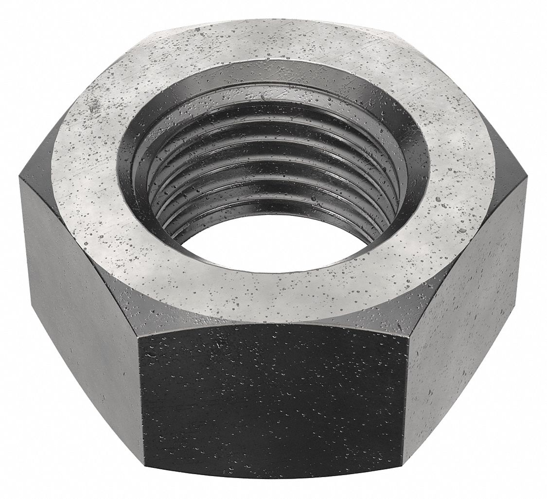 Hex Nut: Std Hex, M39x4.00 Thread, 60 mm Hex Wd, 31 mm Hex Ht, Steel, Class 10, Plain, Std, 2 PK